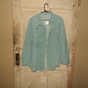 B & B Boutique Corduroy Stud Shacket Size 2X (E-1)
